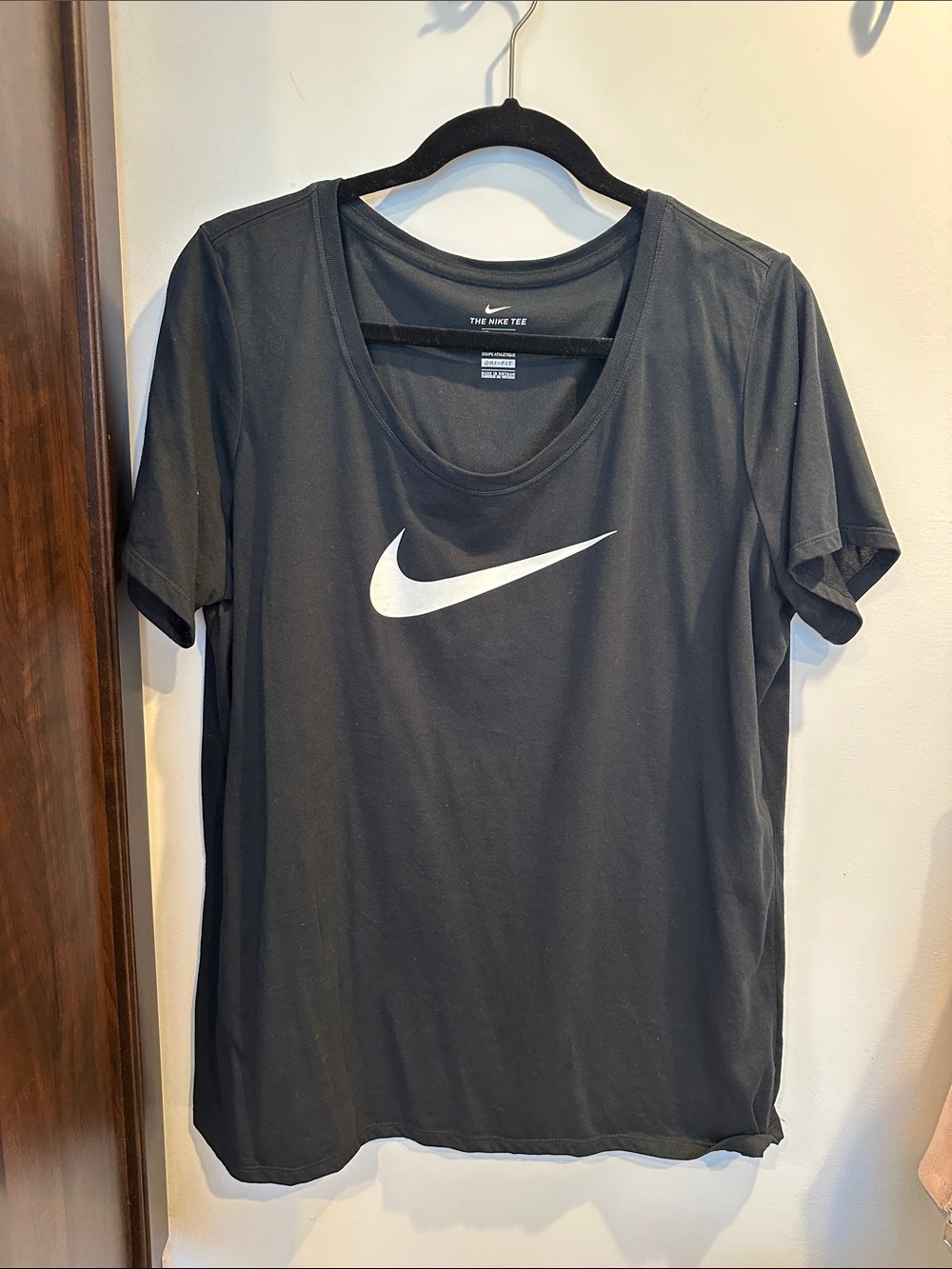 Nike Women’s Black Tee with White Swoosh